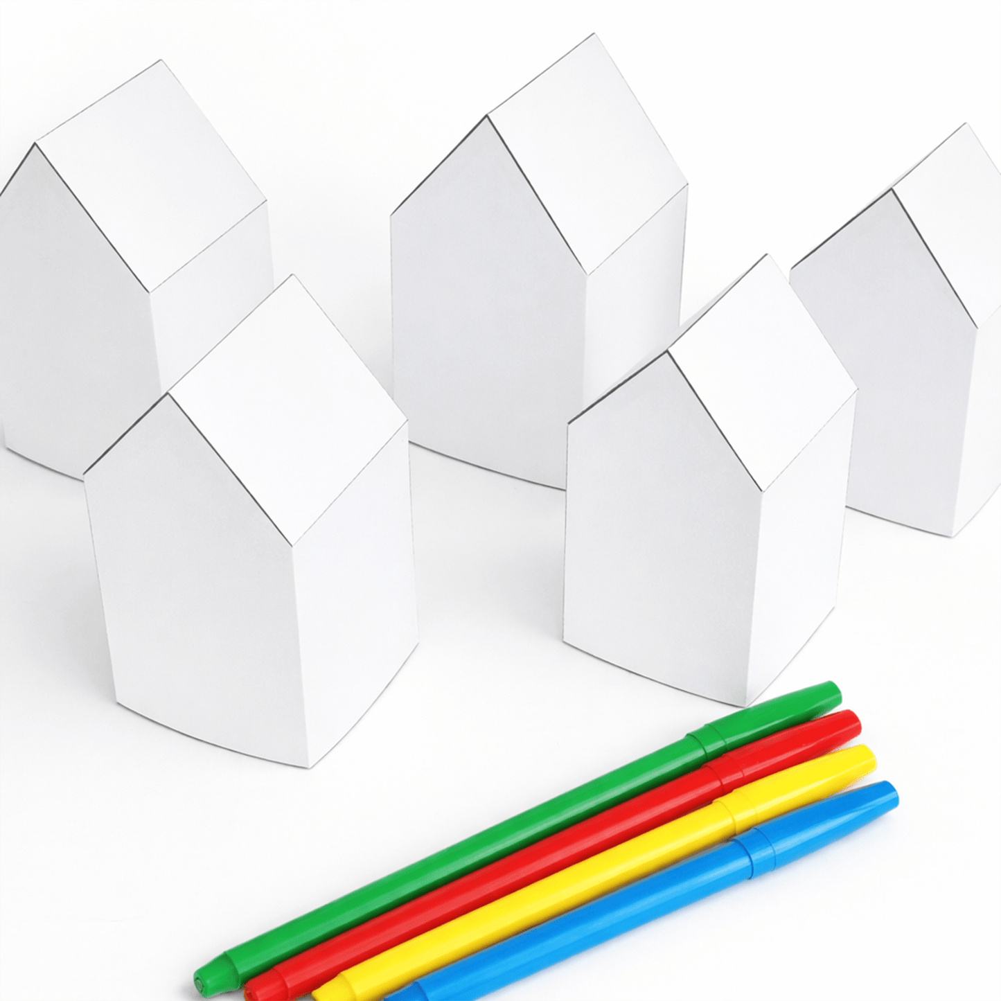 Printable Gingerbread Houses Paper Craft Kit – 3D Candy Village for Kids | Printable Template