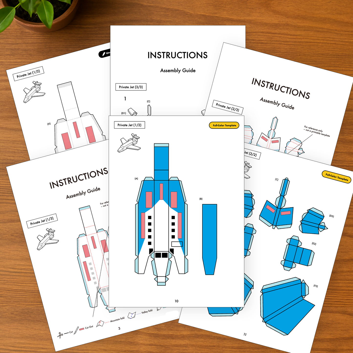 Private Jet Papercraft Set | Kids Craft Activity (Printable PDF)