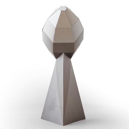 Football Trophy Papercraft | 3D Silver Award, DIY Sports Decor (PDF)