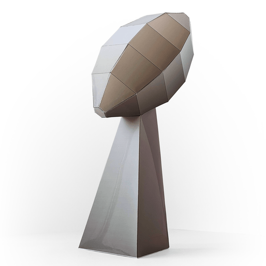 Football Trophy Papercraft | 3D Silver Award, DIY Sports Decor (PDF)