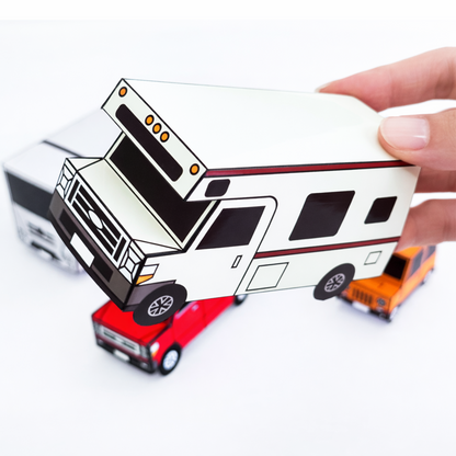 Nesting Cars Papercraft Kit: 3D DIY Vehicles, Printable PDF Template (Digital Download)