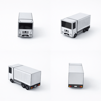 Nesting Cars Papercraft Kit: 3D DIY Vehicles, Printable PDF Template (Digital Download)