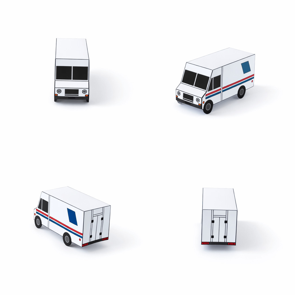 Nesting Cars Papercraft Kit: 3D DIY Vehicles, Printable PDF Template (Digital Download)