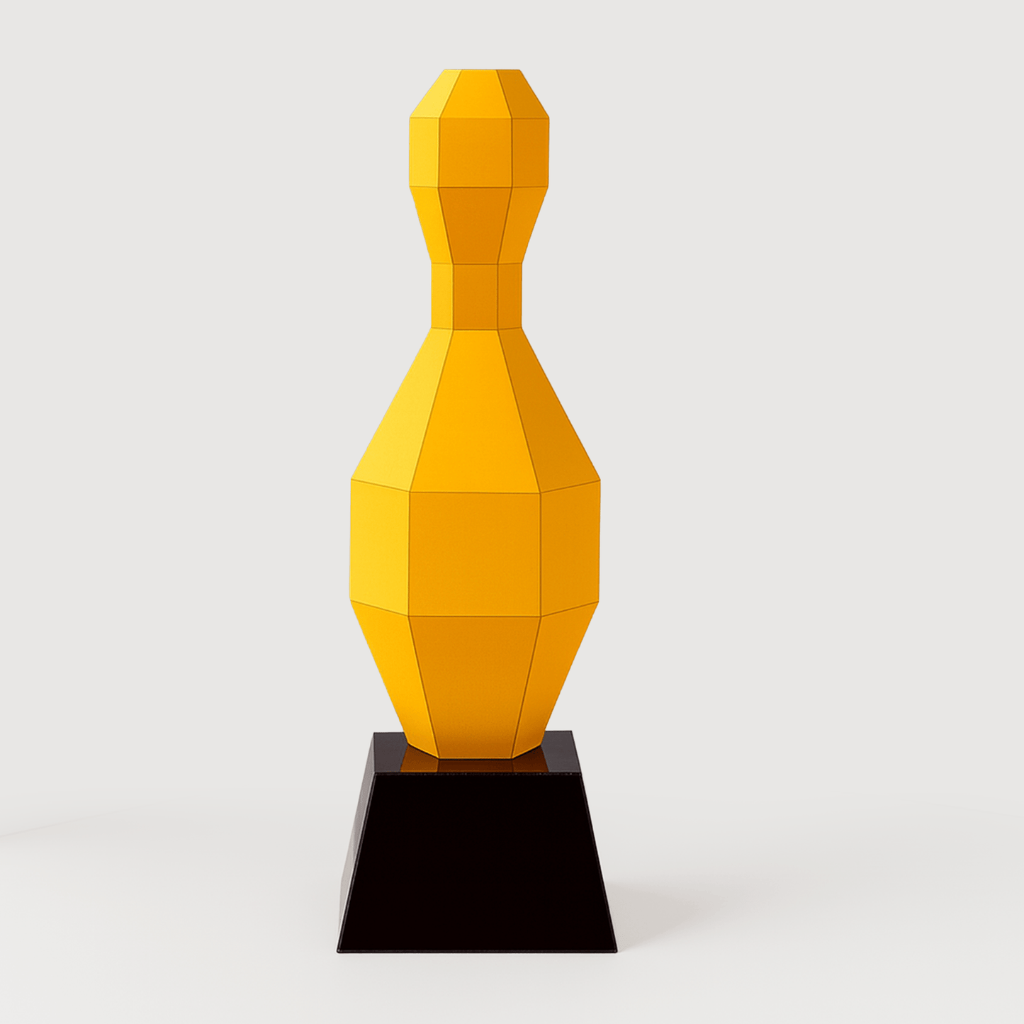 DIY Gold Bowling Trophy | Low Poly Papercraft Award (PDF Kit)