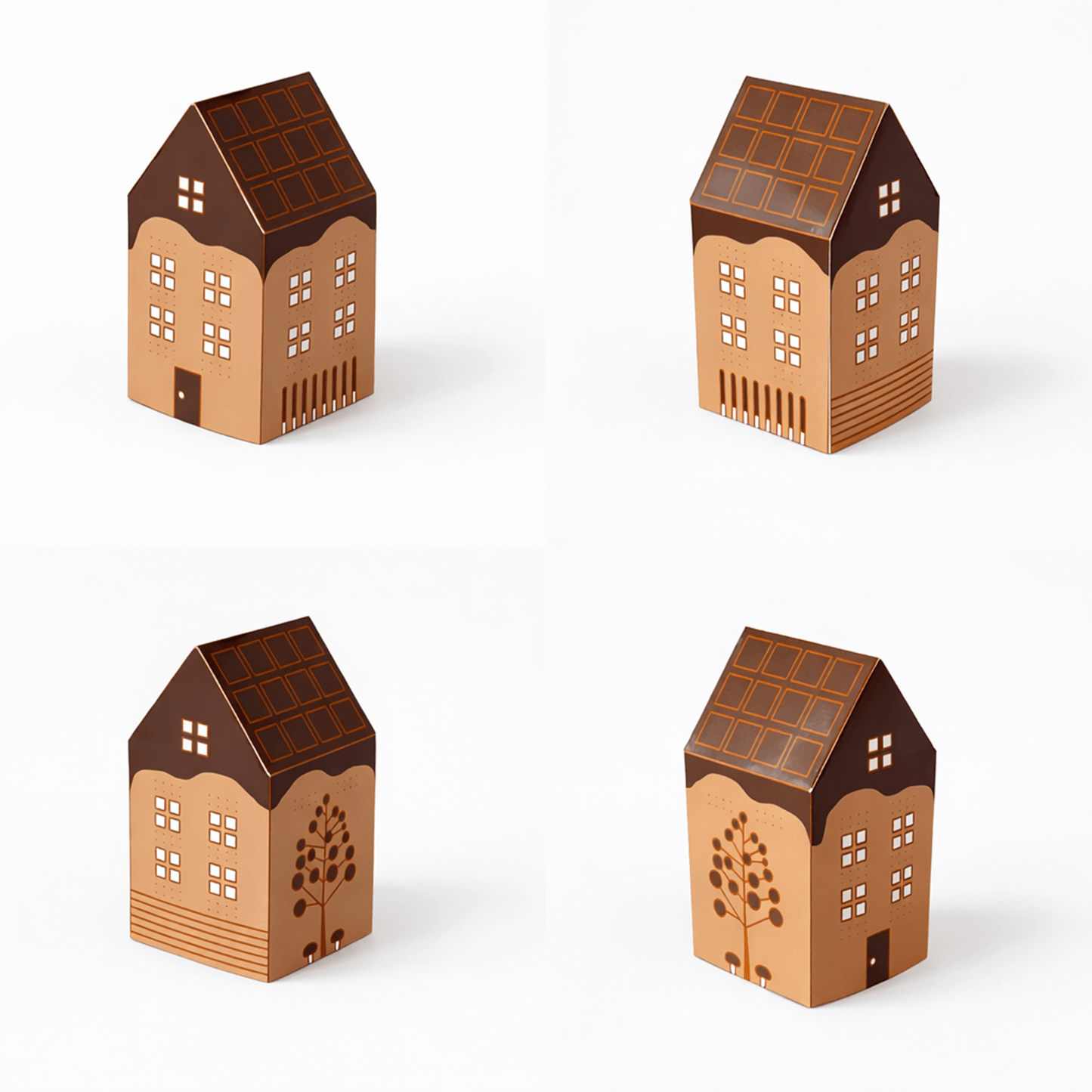 Printable Gingerbread Houses Paper Craft Kit – 3D Candy Village for Kids | Printable Template
