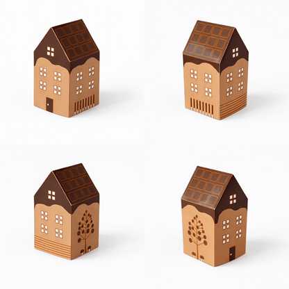Printable Gingerbread Houses Paper Craft Kit – 3D Candy Village for Kids | Printable Template