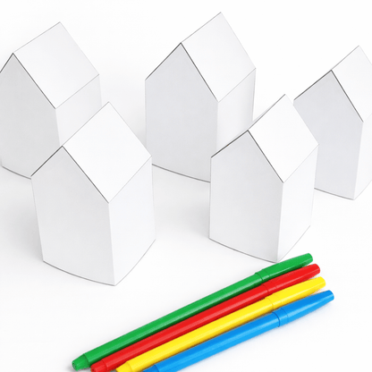 Printable Gingerbread Houses Paper Craft Kit – 3D Candy Village for Kids | Printable Template