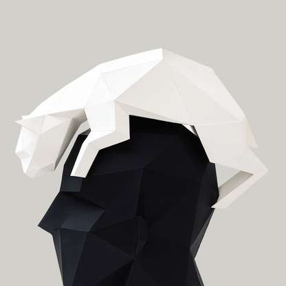Cat Hat – Wearable Paper Cat Sculpture That Sits on Your Head