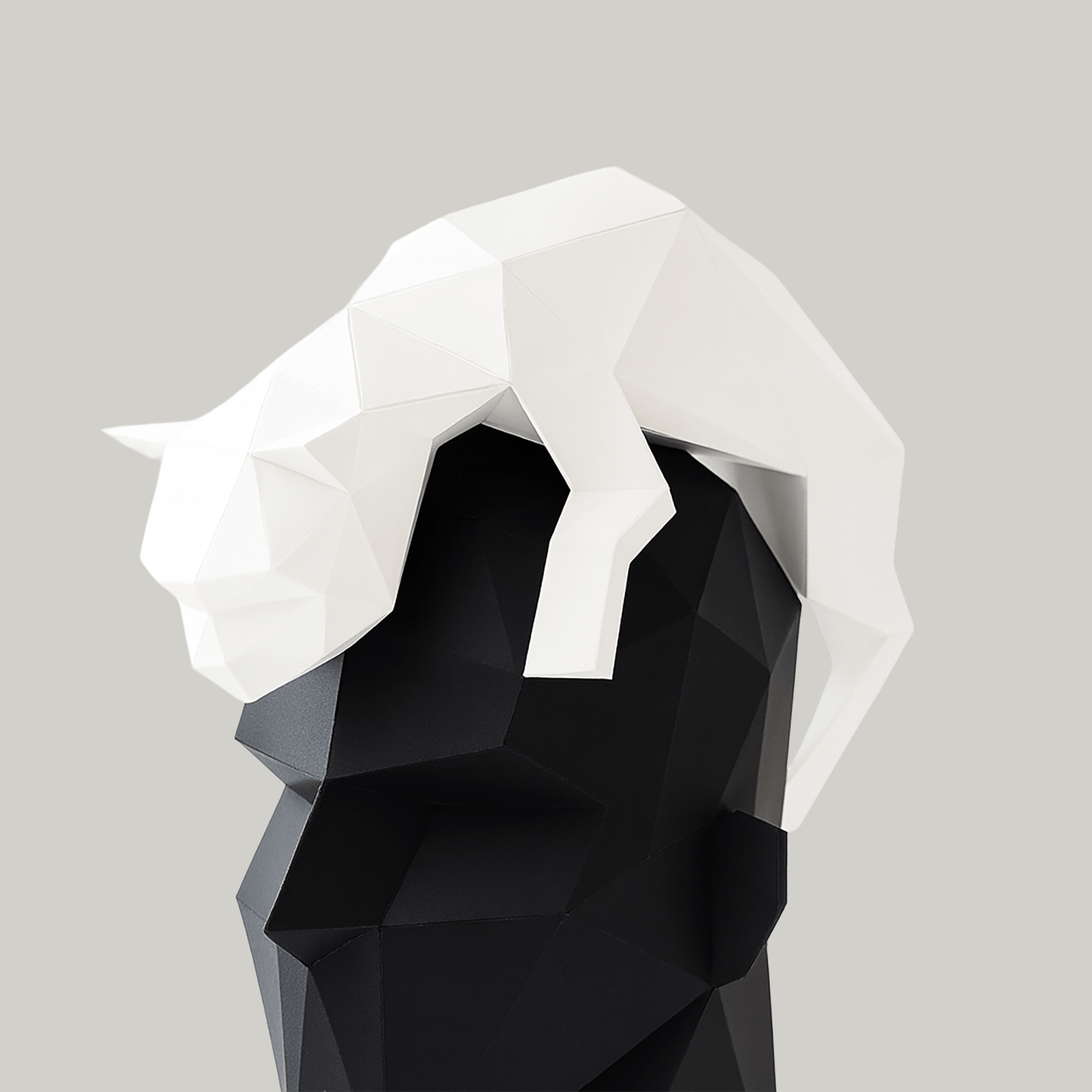 Cat Hat – Wearable Paper Cat Sculpture That Sits on Your Head