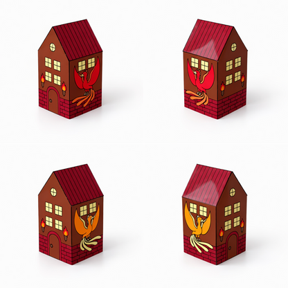 Printable Fairy House PDF Download | Kids Nesting Papercraft Set, Unicorn, Dragon, Mermaid, Phoenix
