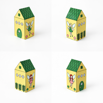 Printable Fairy House PDF Download | Kids Nesting Papercraft Set, Unicorn, Dragon, Mermaid, Phoenix