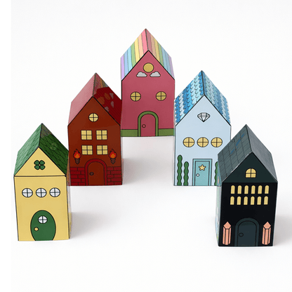 Printable Fairy House PDF Download | Kids Nesting Papercraft Set, Unicorn, Dragon, Mermaid, Phoenix
