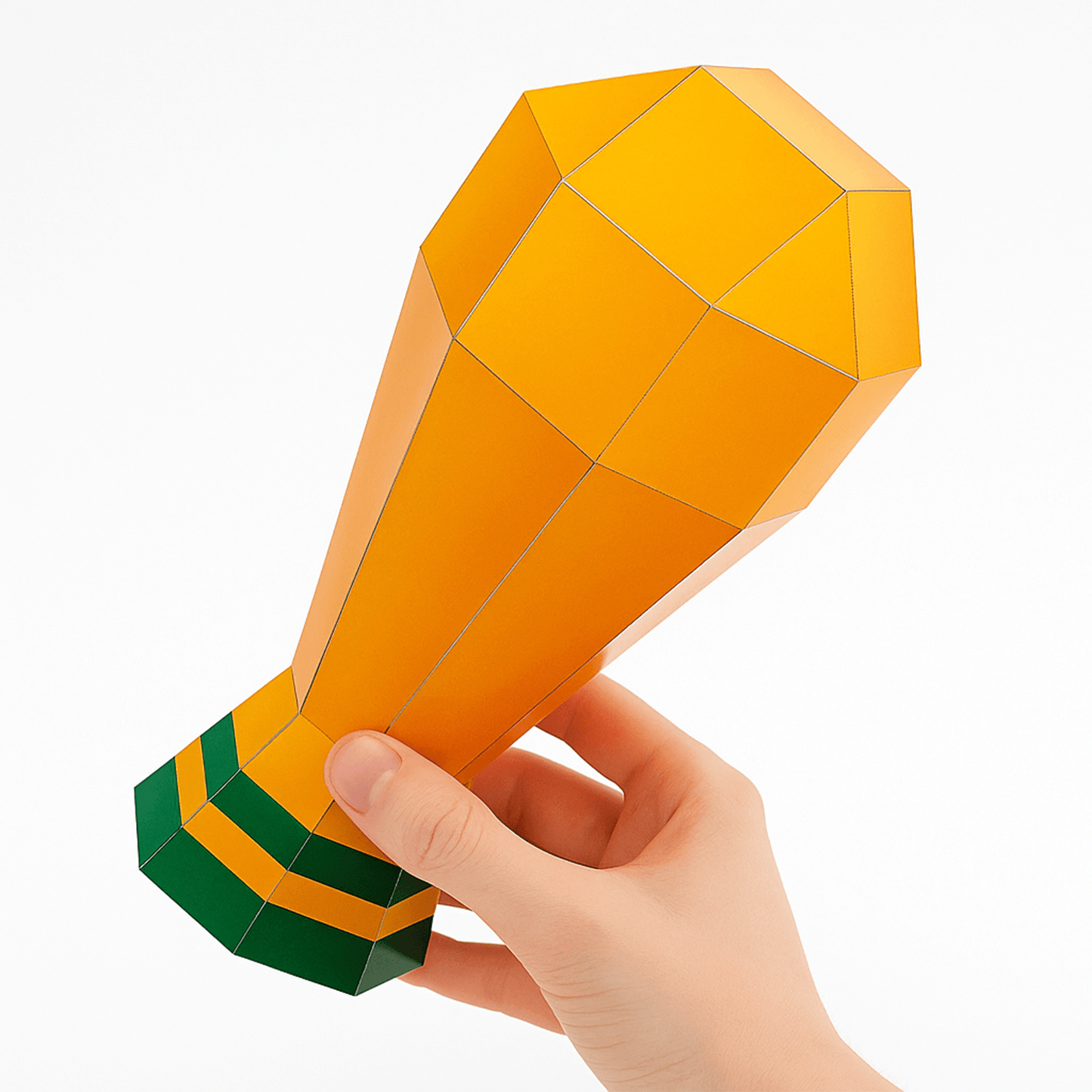 Low Poly Football Trophy Papercraft Set | DIY Sports Awards (PDF)