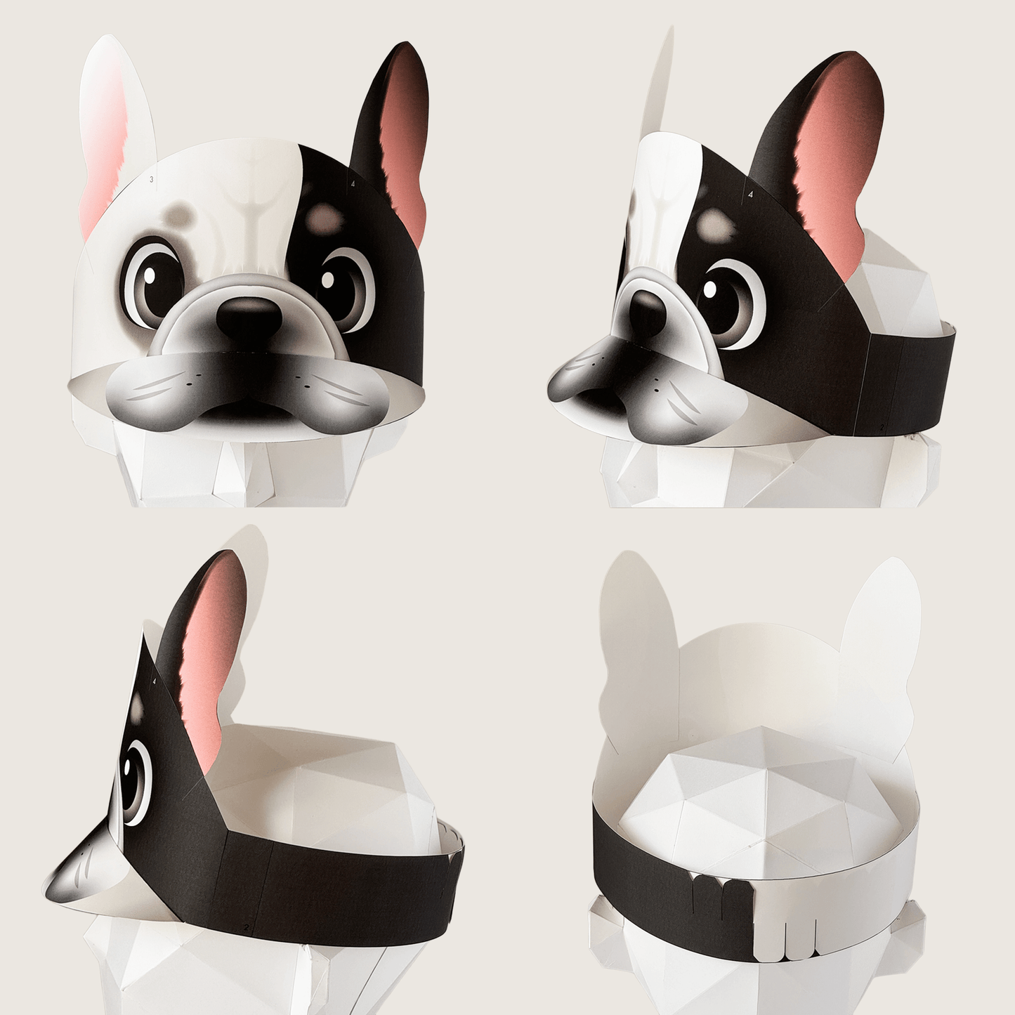 French Bulldog Paper Visors | Dog Birthday Party Photo Props (Digital Download)