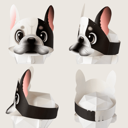 French Bulldog Paper Visors | Dog Birthday Party Photo Props (Digital Download)