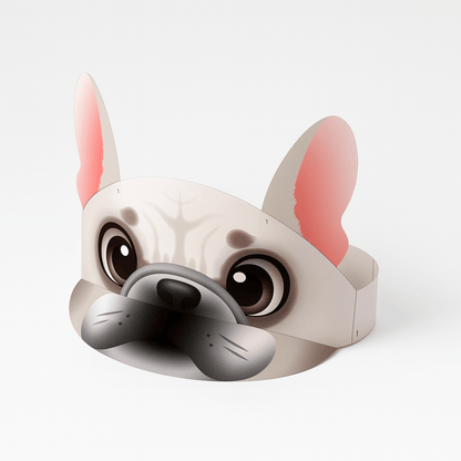 French Bulldog Paper Visors | Dog Birthday Party Photo Props (Digital Download)