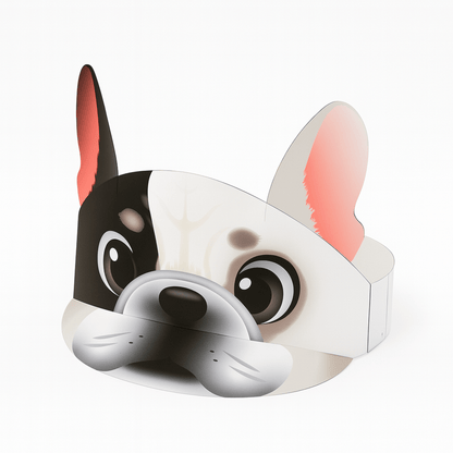 French Bulldog Paper Visors | Dog Birthday Party Photo Props (Digital Download)