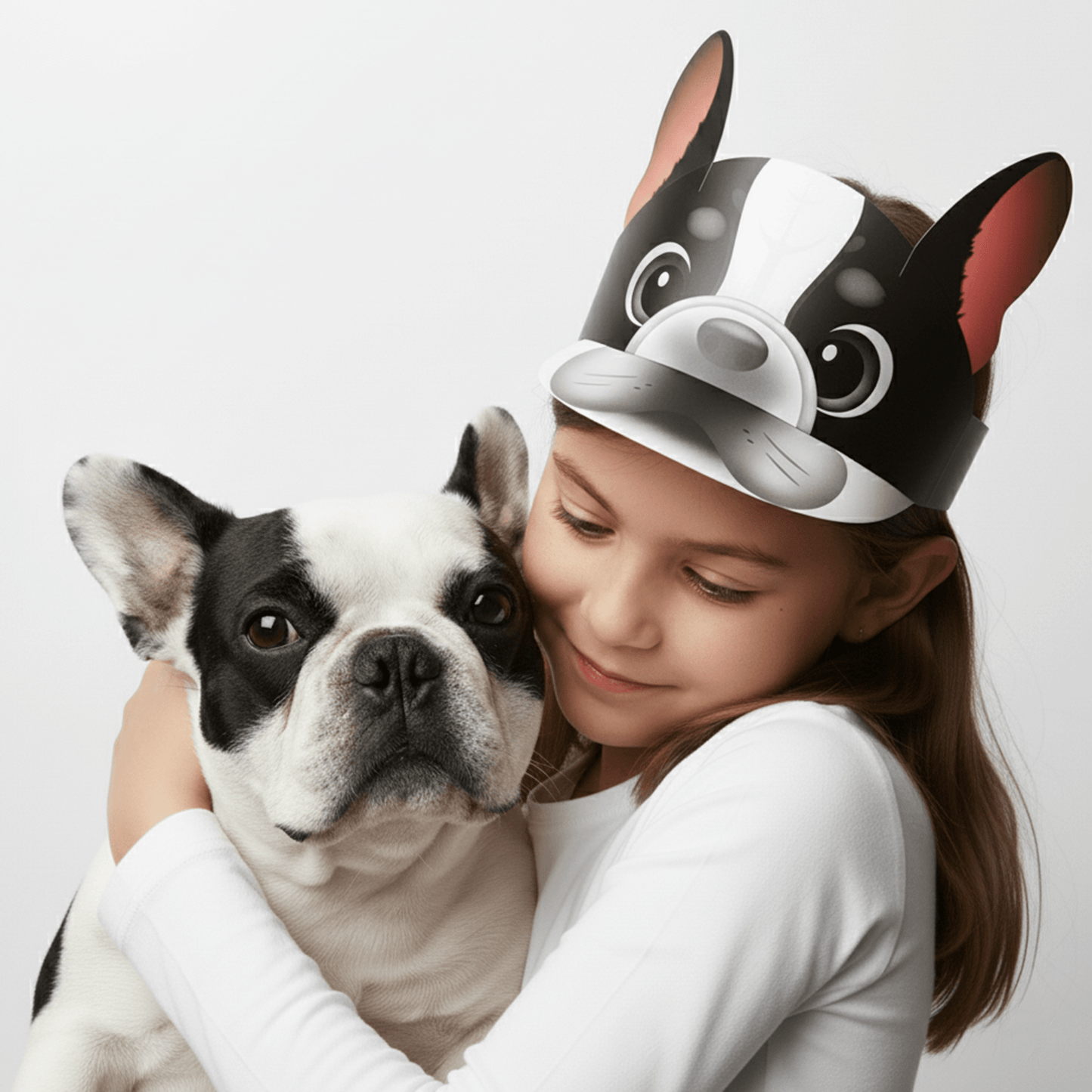 French Bulldog Paper Visors | Dog Birthday Party Photo Props (Digital Download)