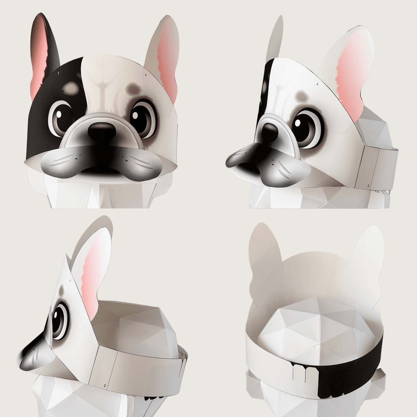French Bulldog Paper Visors | Dog Birthday Party Photo Props (Digital Download)