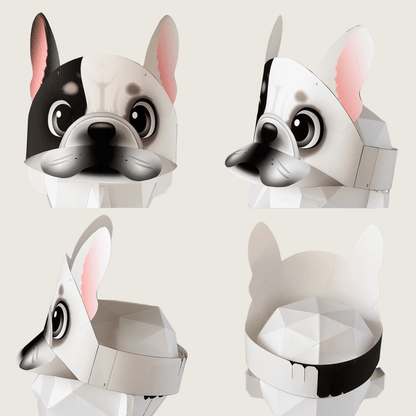 French Bulldog Paper Visors | Dog Birthday Party Photo Props (Digital Download)