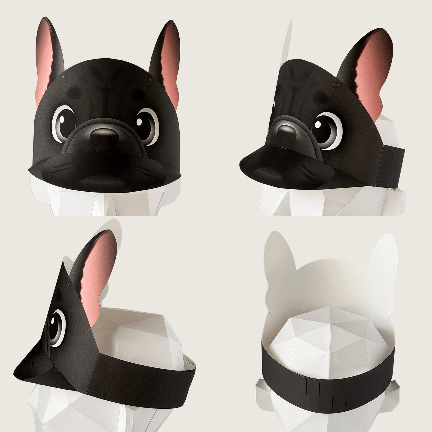 French Bulldog Paper Visors | Dog Birthday Party Photo Props (Digital Download)