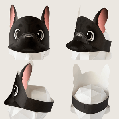 French Bulldog Paper Visors | Dog Birthday Party Photo Props (Digital Download)