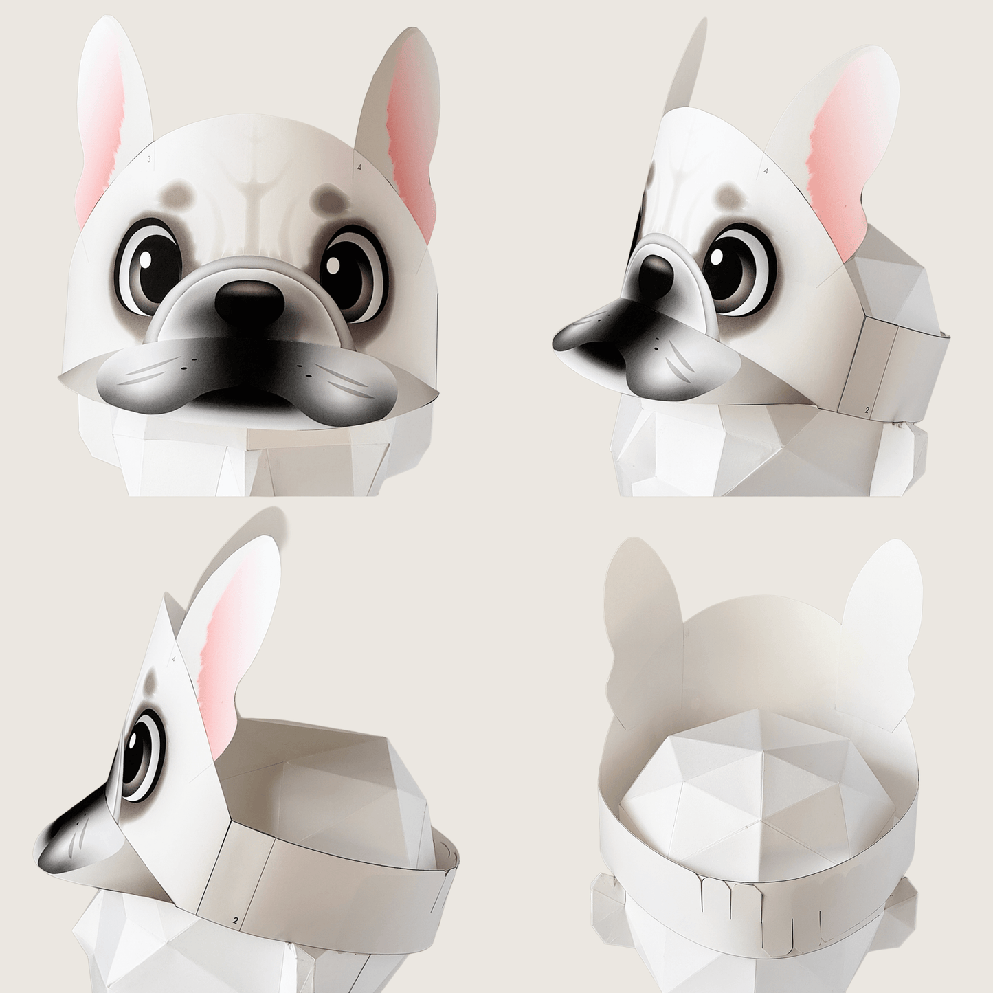 French Bulldog Paper Visors | Dog Birthday Party Photo Props (Digital Download)