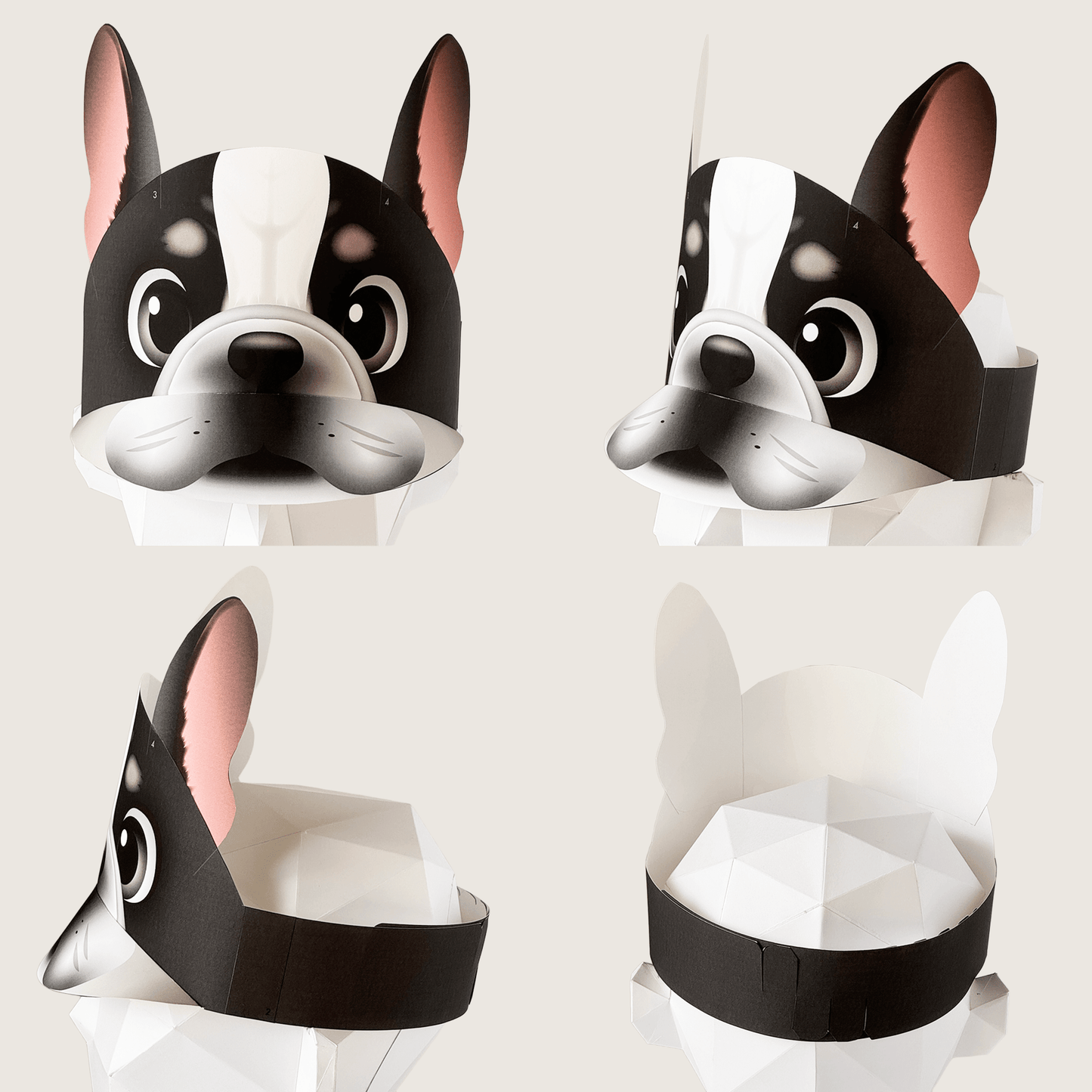 French Bulldog Paper Visors | Dog Birthday Party Photo Props (Digital Download)