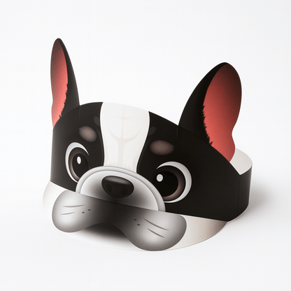 French Bulldog Paper Visors | Dog Birthday Party Photo Props (Digital Download)