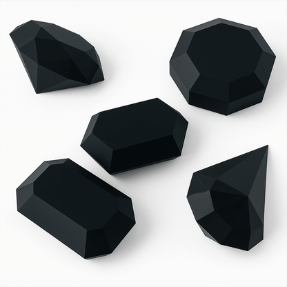 Gemstone Papercraft Kit – 3D Diamond, Ruby, Emerald, and Sapphire (PDF Pattern)