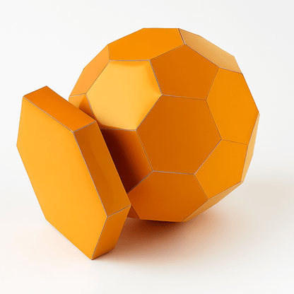 Golden Football Trophy Papercraft Template | Low Poly 3D DIY Decor (PDF Download)