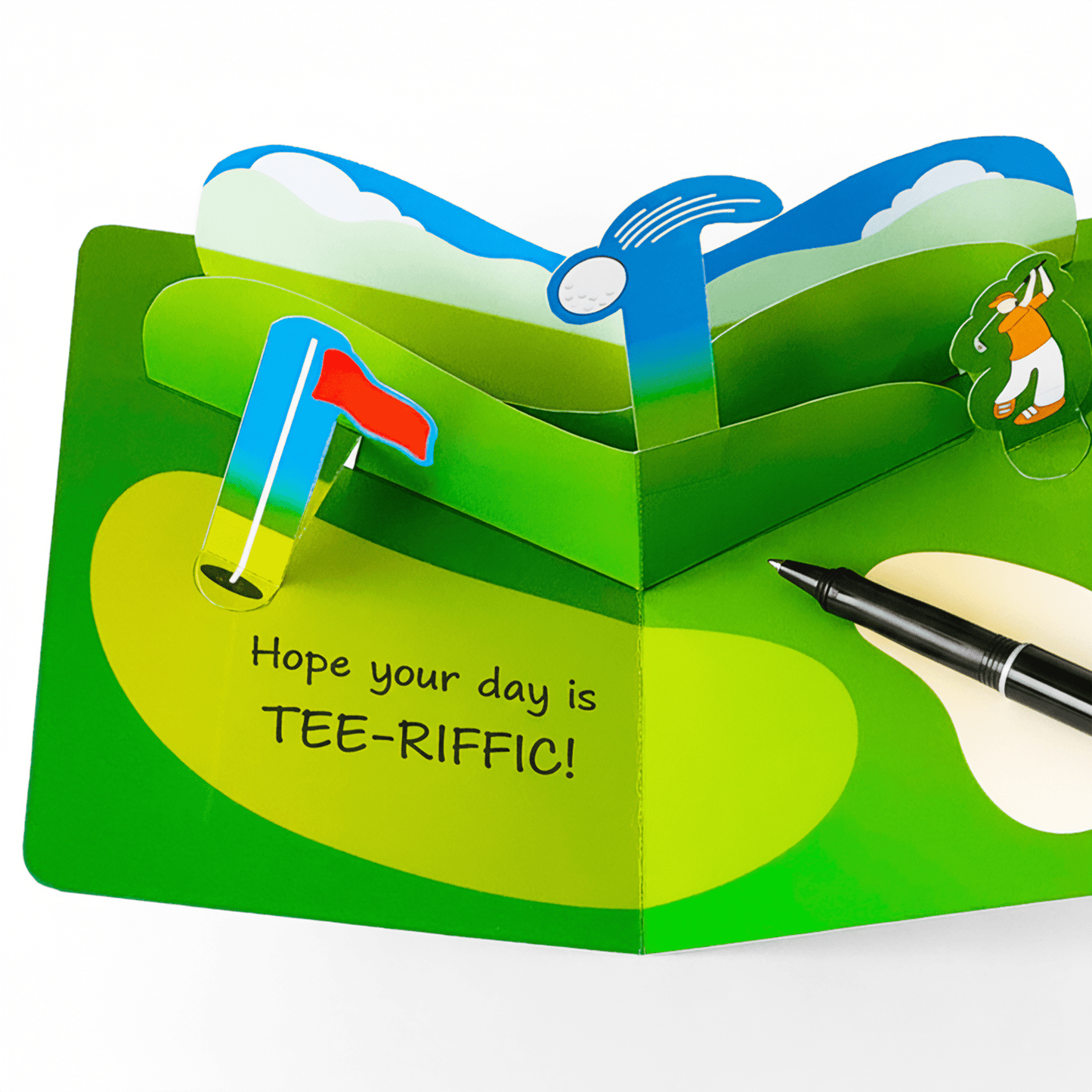 Golf Pop-Up Card Printable, DIY 3D Message Card (PDF Template)