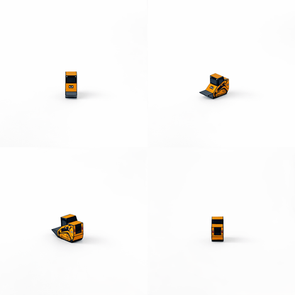 Nesting Cars Papercraft Kit: Haul Truck, Steamroller & Track Loader | Printable 3D Construction Vehicles