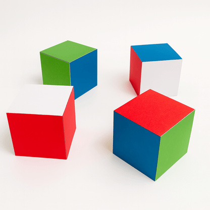 Printable Instant Insanity Puzzle | DIY Cube Brain Teaser (PDF)