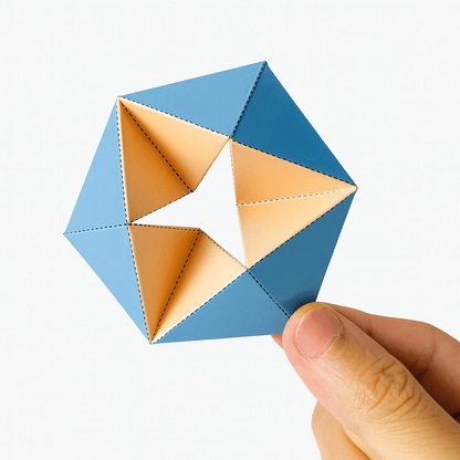 Kaleidocycle Papercraft | DIY Geometric Fidget Toy (PDF Pattern)