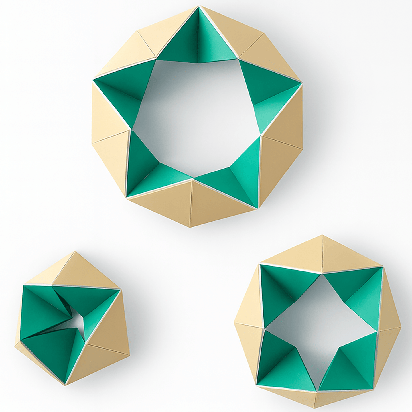 Kaleidocycle Papercraft | DIY Geometric Fidget Toy (PDF Pattern)