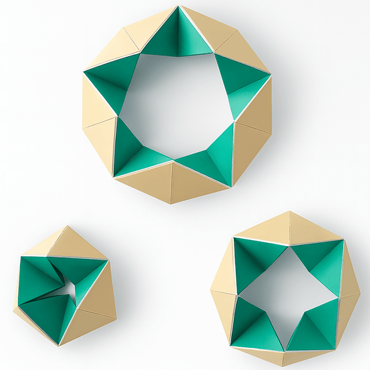 Kaleidocycle Papercraft | DIY Geometric Fidget Toy (PDF Pattern)