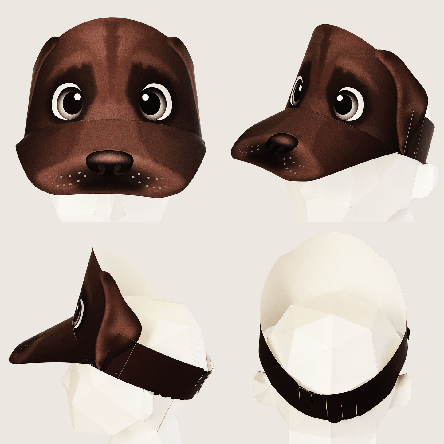 Labrador Retriever Paper Visors | Black, Yellow, Chocolate Dog Party Hats (Digital Download)