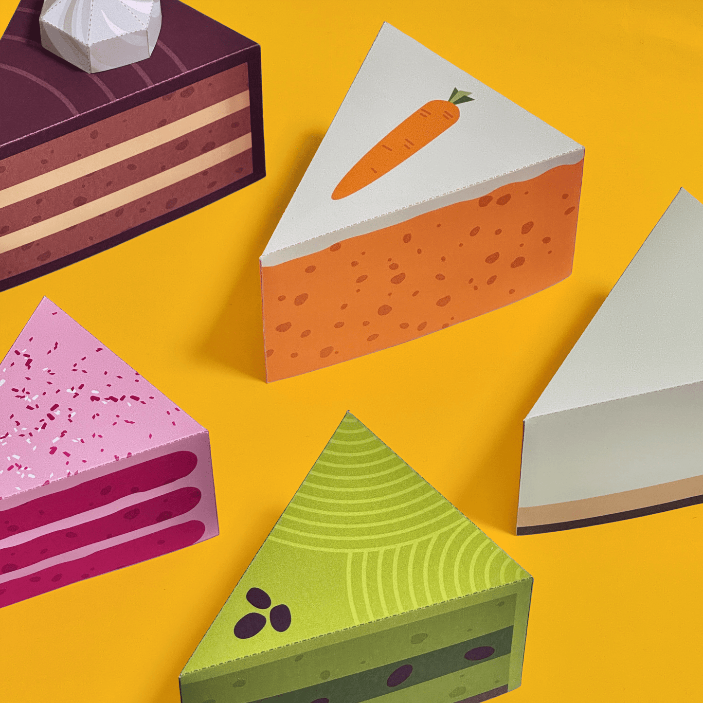 Printable Paper Cake Slice Templates – DIY Party Craft (PDF)