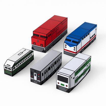 Printable Train Cars Papercraft | Kids DIY Activity (PDF)