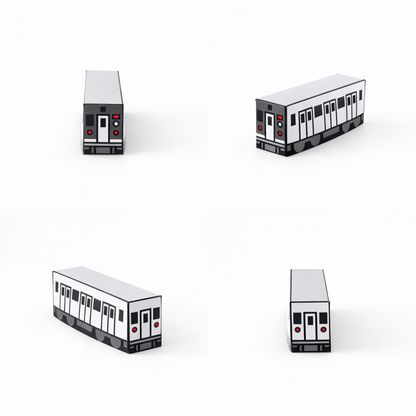 Printable Train Cars Papercraft | Kids DIY Activity (PDF)