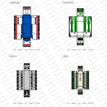 Printable Train Cars Papercraft | Kids DIY Activity (PDF)