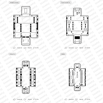 Printable Train Cars Papercraft | Kids DIY Activity (PDF)
