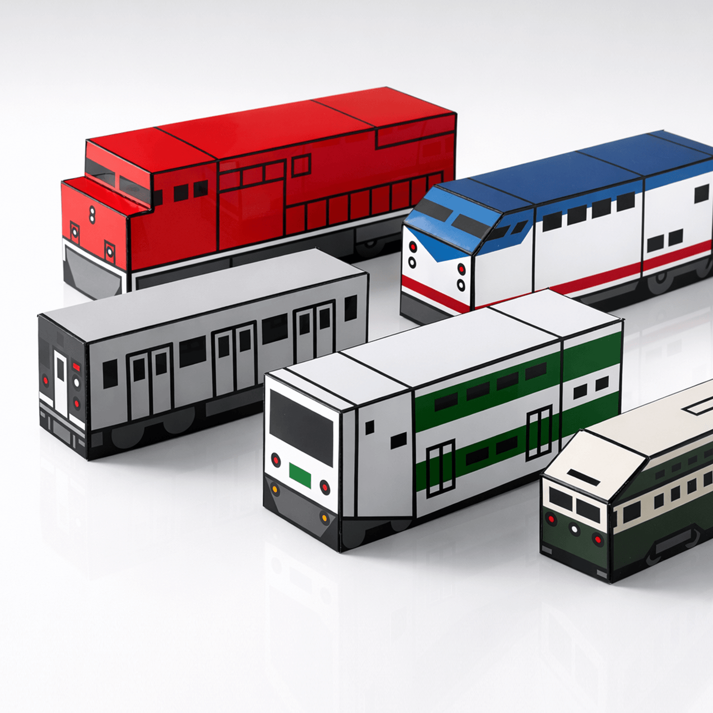 Printable Train Cars Papercraft | Kids DIY Activity (PDF)