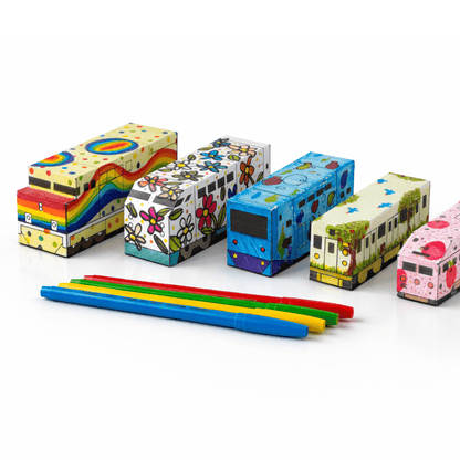 Printable Train Cars Papercraft | Kids DIY Activity (PDF)