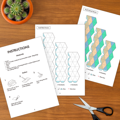 Kaleidocycle Papercraft | DIY Geometric Fidget Toy (PDF Pattern)