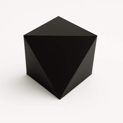 Platonic Solids 3D Papercraft Kit – Regular Polyhedron Origami Decor 5 Templates(Digital Download PDF)