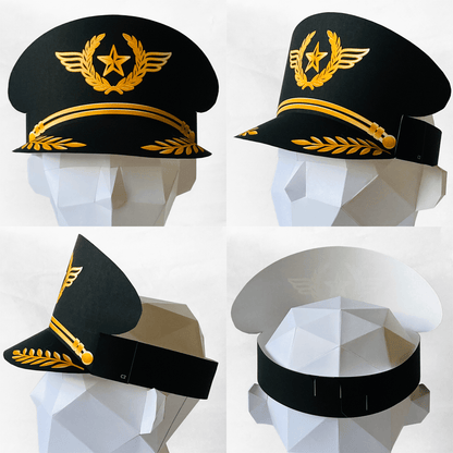 Printable Paper Police, Firefighter, Pilot Hats | Pretend Play (PDF Download)