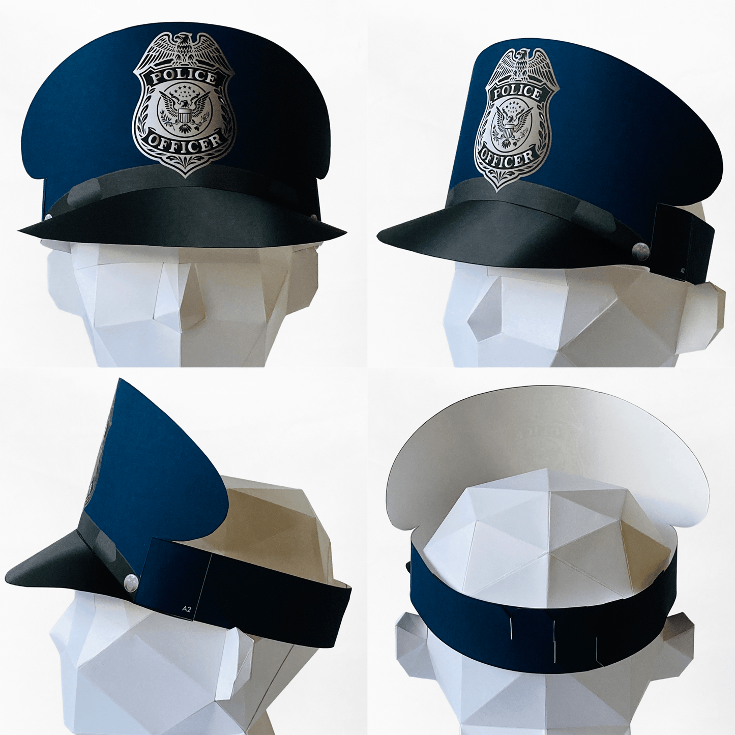 Printable Paper Police, Firefighter, Pilot Hats | Pretend Play (PDF Download)