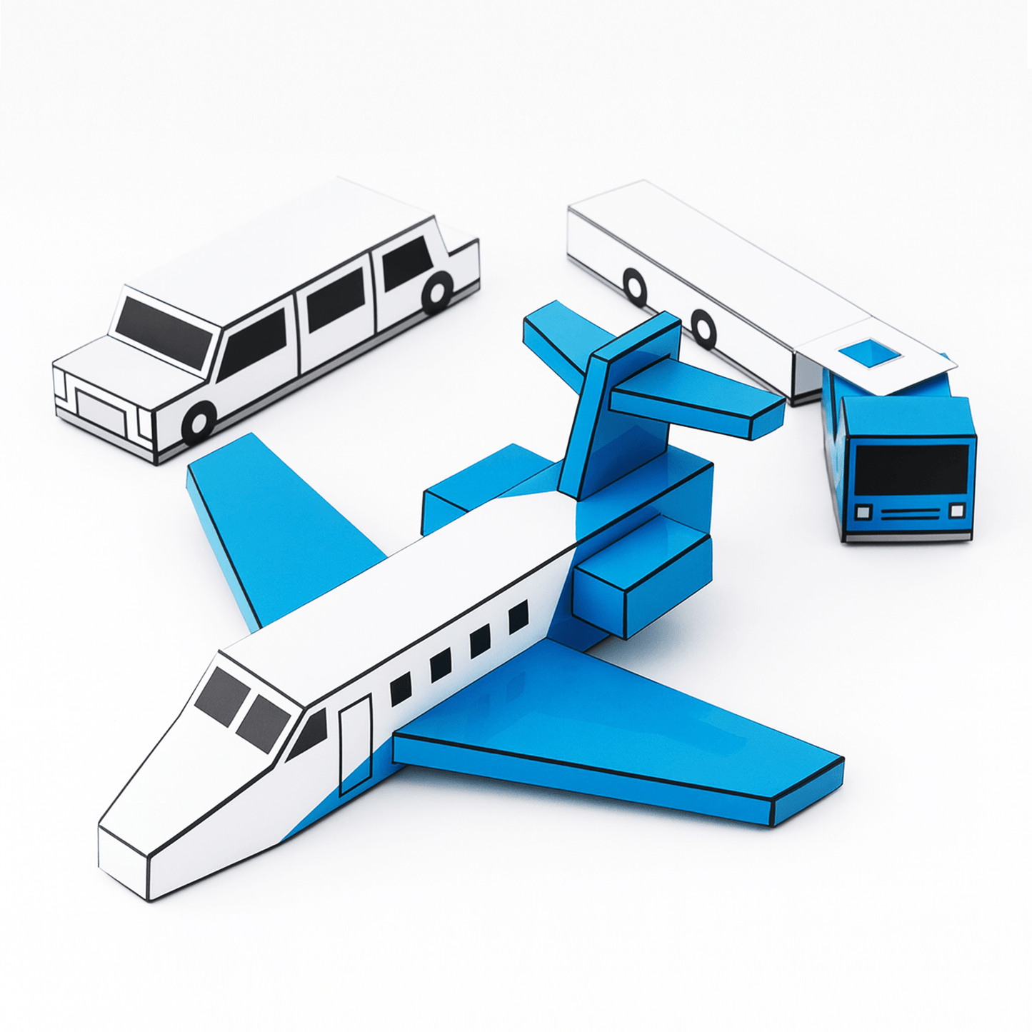 Private Jet Papercraft Set | Kids Craft Activity (Printable PDF)